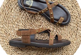 Ju Collection Ofelia serraje marrón.