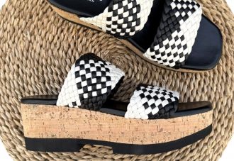 Homers 20190R Favaritx trenza blanco negro.